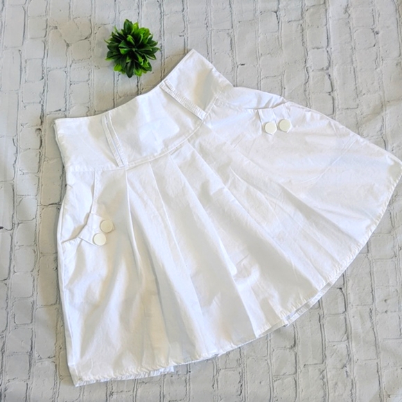 PAPILLION Vintage Y2K Pleated Lined Billowing Girly Skater Skirt - Picture 2 of 15